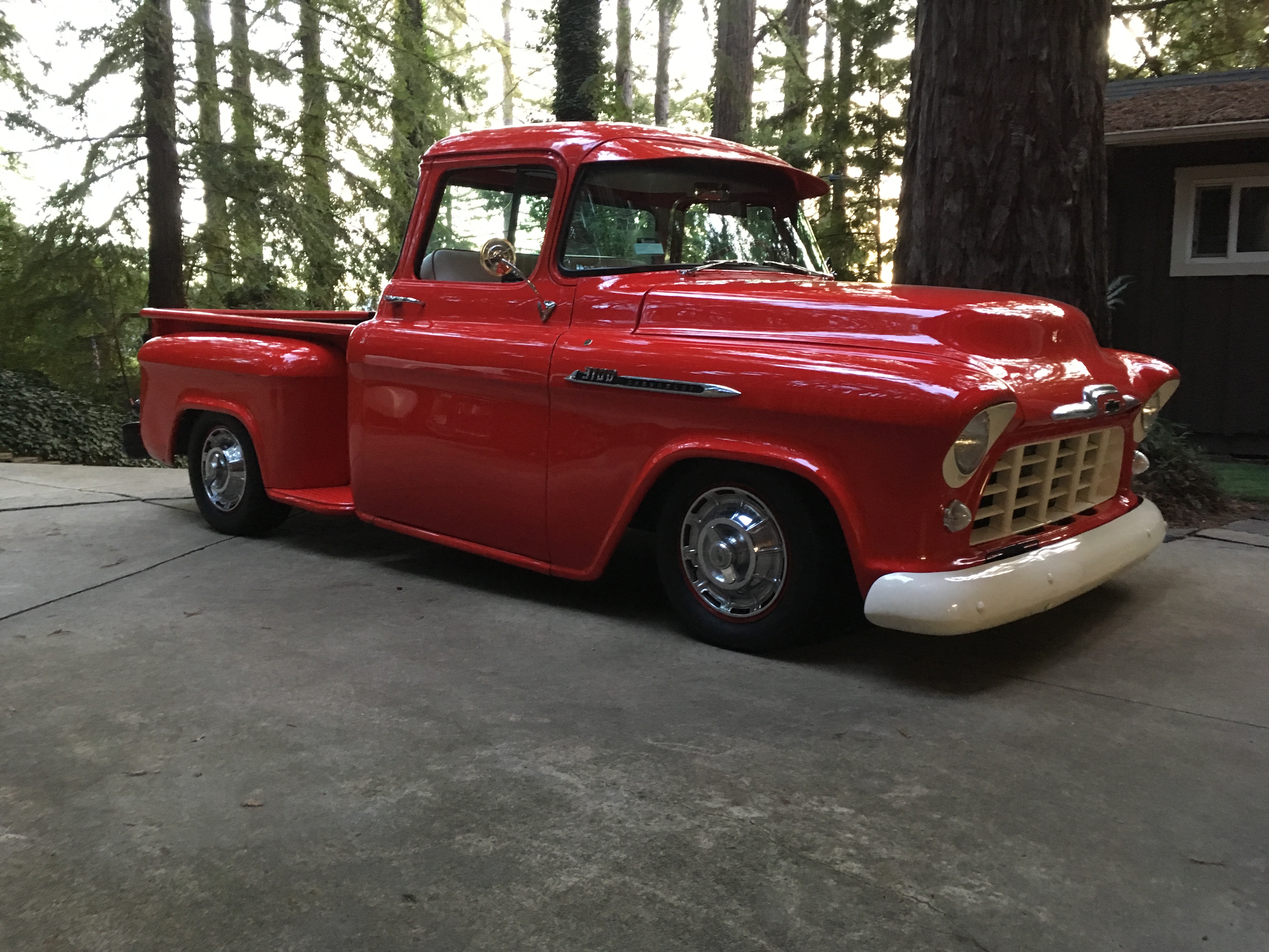 Chevy 3100 pickup truck fitted with an eV8 electric small block