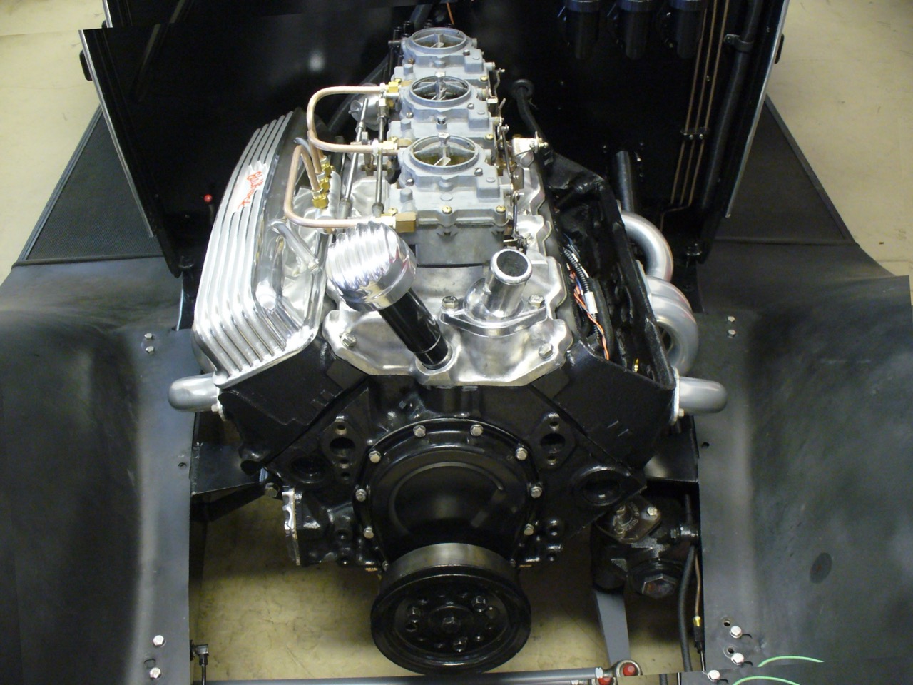eV8 SBC electric conversion — motor mount boss detail