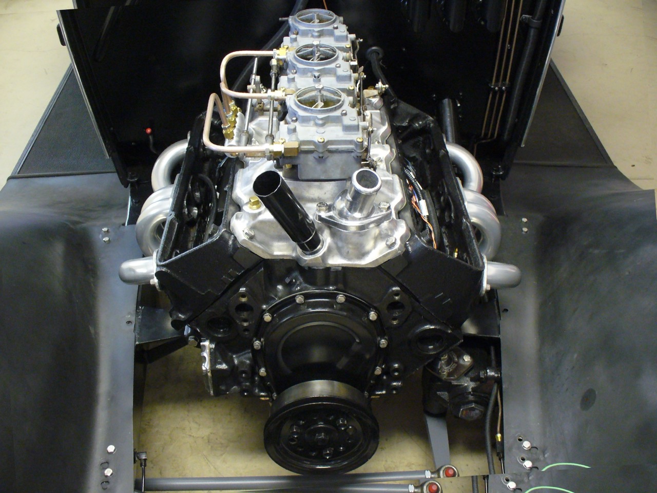 eV8 SBC electric conversion — water pump mounting face