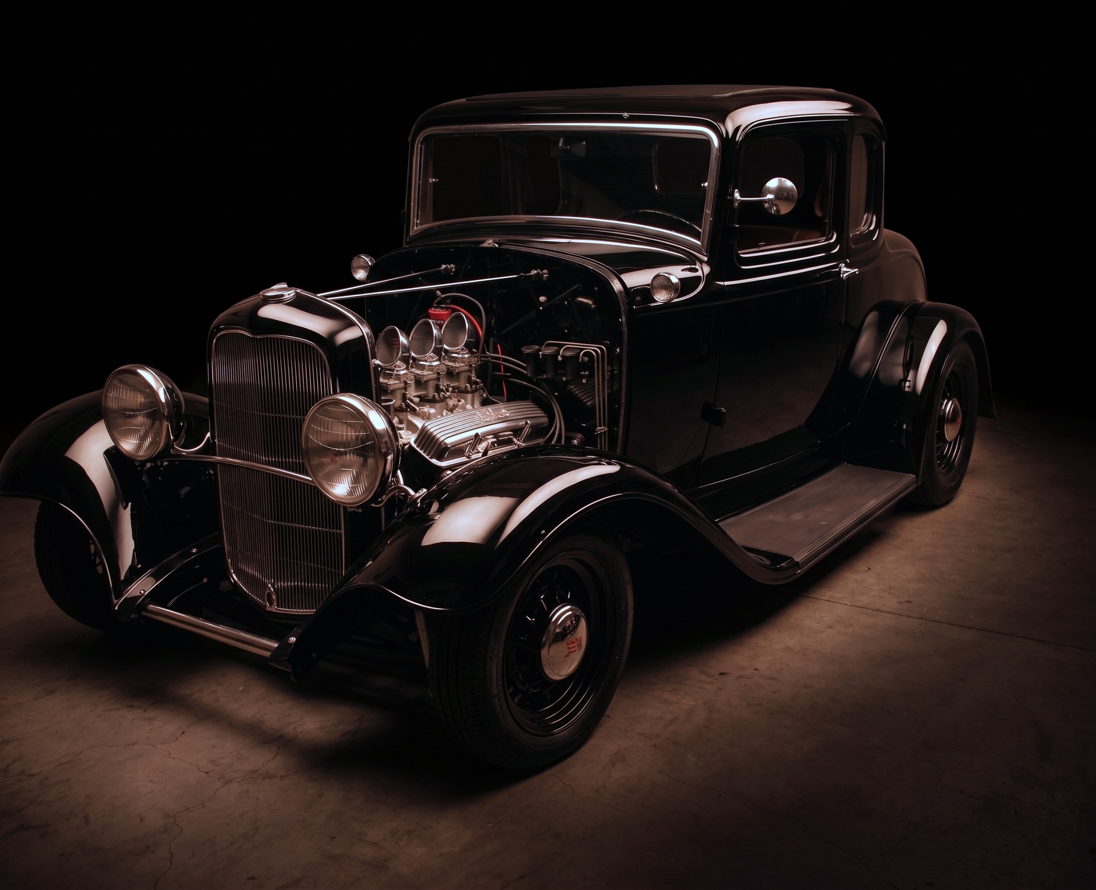 Bonnie, the eV8 Electric Deuce Coupe hot rod